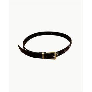 NEW FRAME women's medallion stud belt in black